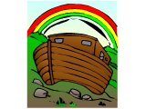 The ark with a rainbow